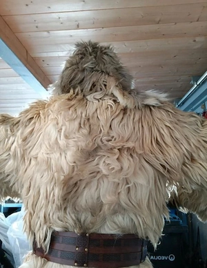Krampus Perchten Kostüm Komplett Set (Fell Anzug+Maske+Gürtel) Bild 3