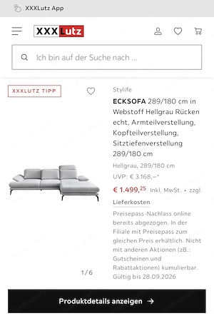 -50% Ecksofa Couch neuer Zustand 290cmlang Bild 2
