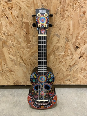 Mahalo Ukulele (Sopran)   Skull Blumen-Design   gut erhalten