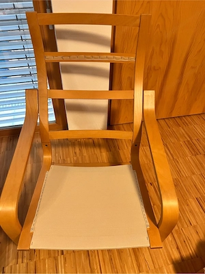 Poäng Sessel mit Hocker Bild 6