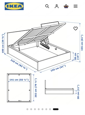 Malm Bett von Ikea 140 x 200 Bild 2