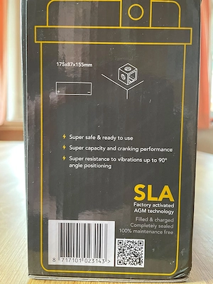 SLA LTX20-4 Batterie 12V 18Ah AGM   ca. 6 Monate alt Bild 3