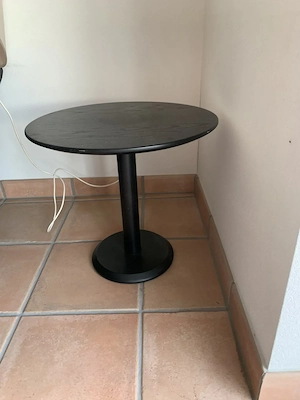 Couchtisch Beistelltisch aus Holz schwarz lackiert 