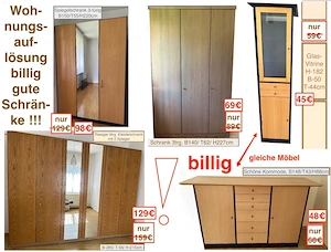 Schlafzimmerschrank Kommode Vitrine ab 45 