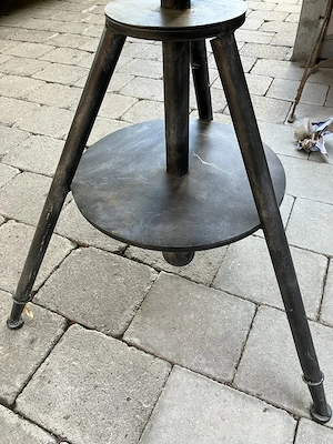 Beistelltisch Retro Vintage Höhenverstellbarer Tisch Holz Metall Ausgefallen Bild 5