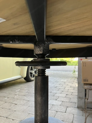 Beistelltisch Retro Vintage Höhenverstellbarer Tisch Holz Metall Ausgefallen Bild 10