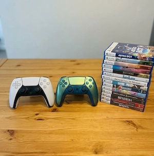 PS5  pro bundle mit Disc Drive , 2 Controllern mit 14 spielen  Bild 2