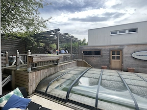Poolüberdachung für Pools 7mx3,5m