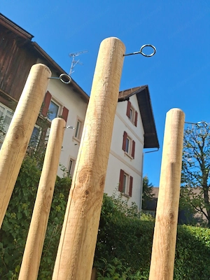 Pfosten Lichterkette Sonnensegel Bild 2