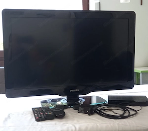Fernseher inkl. Fernbedienung und Sat receiver