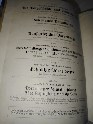 Sammelband der Heimatkunde von Vorarlberg 1-12 Verlag Haase Wien Le 1936 1300 S. m. Wirtschaftsteil  Bild 5