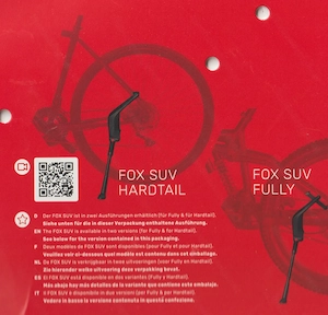 Fahrradständer Fox SUV Fully für Mointanbikes