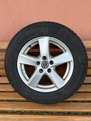 4 Stk. Winterreifen Continental mit VW-Alufelgen 215 65 R16 Bild 3