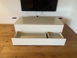 Modernes TV-Lowboard   Sideboard in Weiß Matt Bild 2