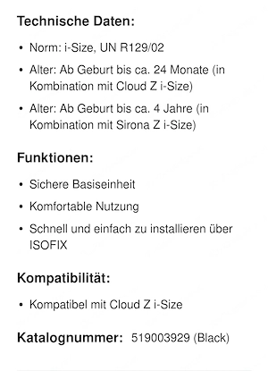 Cybex Basisstation Base Z in der Farbe schwarz Bild 2