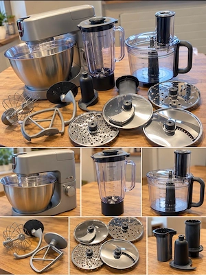 Kenwood Chef KVC30 Küchenmaschine   umfangreiches Zubehör   Top Zustand