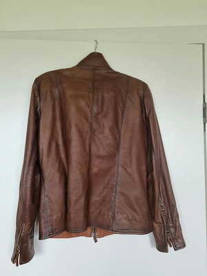 Nappa Lederjacke mittelbraun Damen Gr. M Bild 2