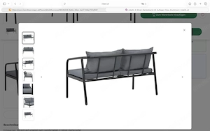 vidaXL 2-Sitzer-Gartenbank mit Polstern   sehr guter Zustand Bild 2