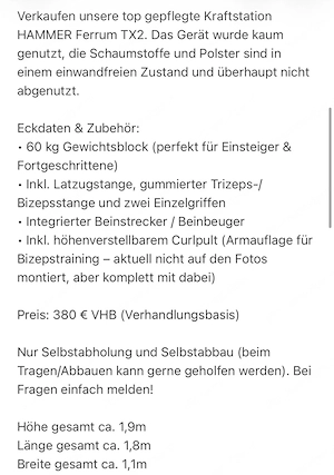 Fitnessstation TX2   Top Zustand Bild 4