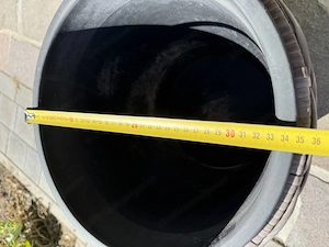 Großer Pflanzkübel in Rattanoptik   50 cm hoch Bild 2