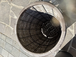 Großer Pflanzkübel in Rattanoptik   50 cm hoch Bild 3