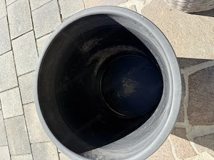 Großer Pflanzkübel in Rattanoptik   50 cm hoch Bild 4