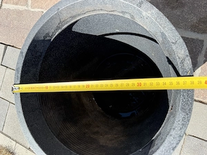 2 große Pflanzkübel in Anthrazit   geriffelte Optik Bild 2