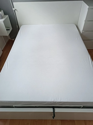 MALM Bett mit Aufbewahrung und PAX-Eckschrank inkl. offenem Regal Bild 4