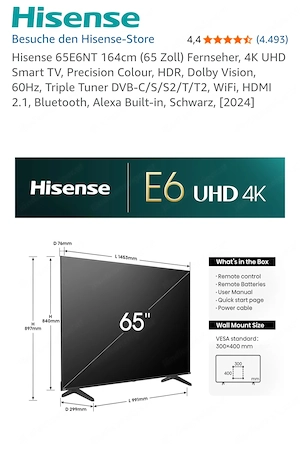 Hisense Smart TV 65" Bild 2