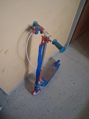 Oxelo Kinderroller   Blau Rot   höhenverstellbar mit Handbremse Bild 3