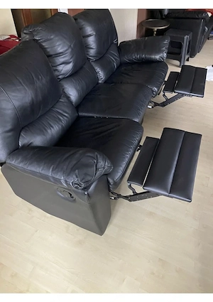 Zu Verschenken  Echtleder-Sofa:  Bild 2