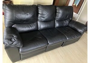 Zu Verschenken  Echtleder-Sofa:  Bild 3