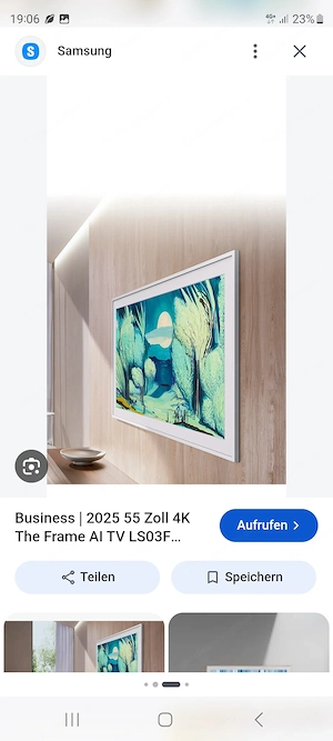 TV Samsung Frame 32 '' mit flächenbündiger Wandhalterung Bild 4