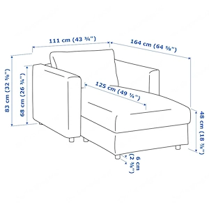 Ikea Récamiere dunkelblau Bild 2