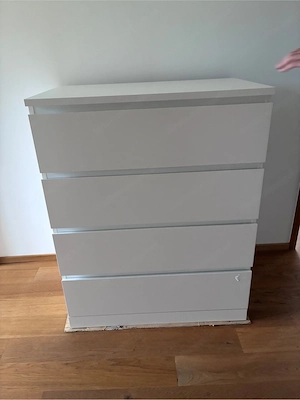 Kommode Weiss mit 4 Laden Bild 2
