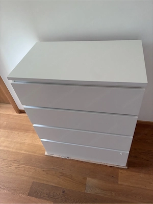 Kommode Weiss mit 4 Laden Bild 3