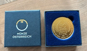 Münze Österreich - Jubiläumsmedaille 50 Jahre LICHT INS DUNKEL, Originaletui Bild 2