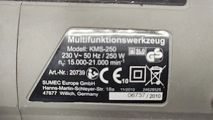 Multitool 250 Watt mit reichlich Zubehör  Bild 2