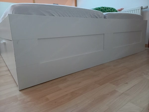 Doppelbett von IKEA, weiß, mit Schulbaden, inkl.Lattenrost Bild 5