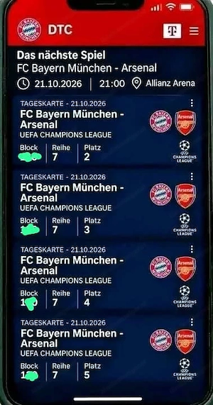 Billets Bayern München und Arsenal  Bild 4