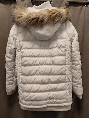 Warme Winterjacke weiß Größe 36 38 Bild 2