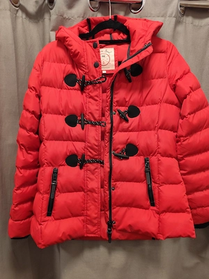 Wunderschöne rote warme Super Natural Winterjacke  Bild 3