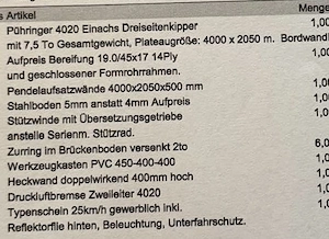 Traktor Anhänger. Dreiseitenkipper. Voll ausgestattet und nur ca 40H gelaufen.  Bild 2