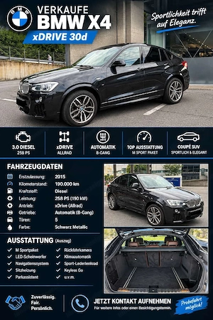 BMW X4 xDrive 30d Coupé SUV 3.0 Bild 4