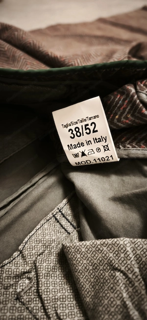 Manuel Ritz Hose - Zickzack  Fischgrät - Made in Italy - Gr. 52 (L) Bild 2