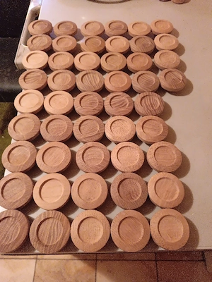 Möbelknöpfe  Handarbeit hell u.dunkel Bild 2