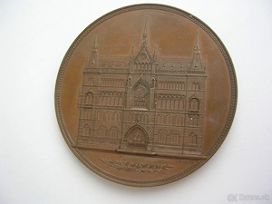 AE-Medaille 1885 Franz Joseph I. - Wiederaufbau des abgebrannten Theaters in Wien Bild 4