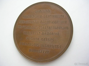 AE-Medaille 1885 Franz Joseph I. - Wiederaufbau des abgebrannten Theaters in Wien Bild 5