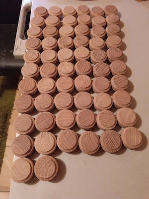 Möbelknöpfe  Handarbeit hell u.dunkel Bild 3