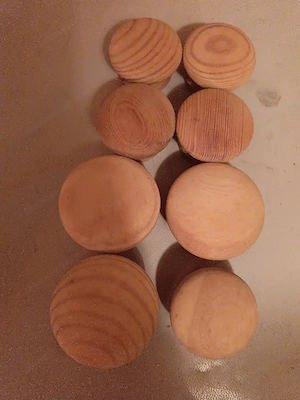 Möbelknöpfe  Handarbeit hell u.dunkel Bild 5